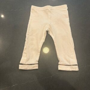 Burberry Cream Leggings with Silver Trim